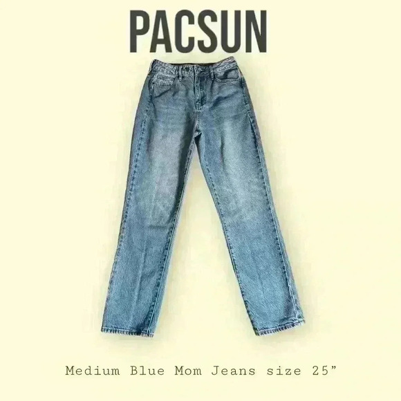 PacSun Denim - Pacsun Medium Blue Mom Jean 25”